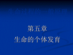 《生命的个体发育》PPT课件.ppt