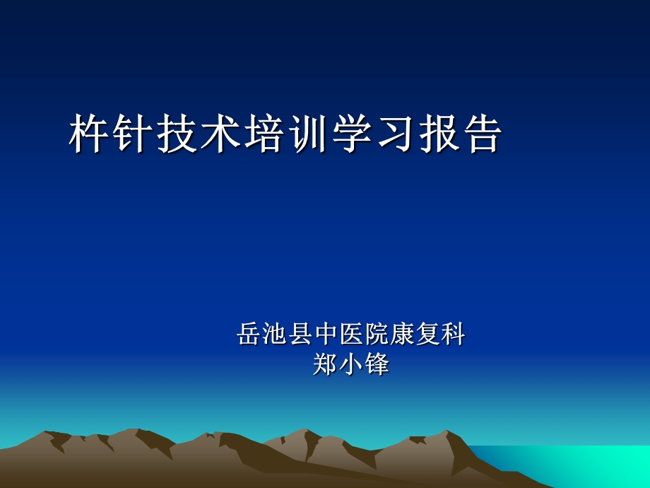 《杵针学习报告》PPT课件.ppt_第1页