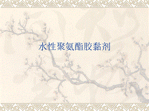 《水性聚氨酯胶黏剂》PPT课件.ppt