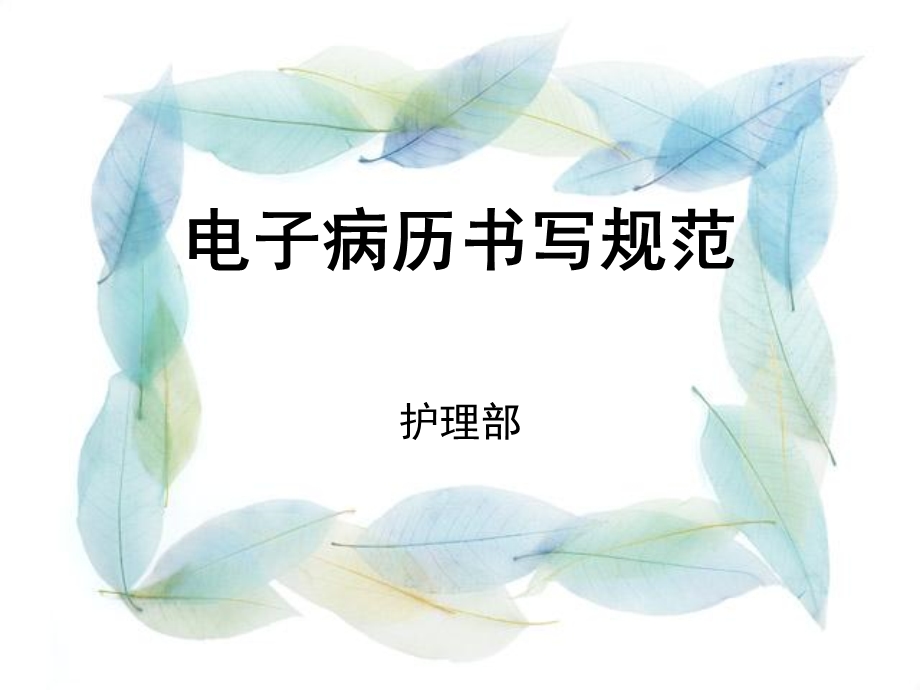 《电子病历书写规范》PPT课件.ppt_第1页