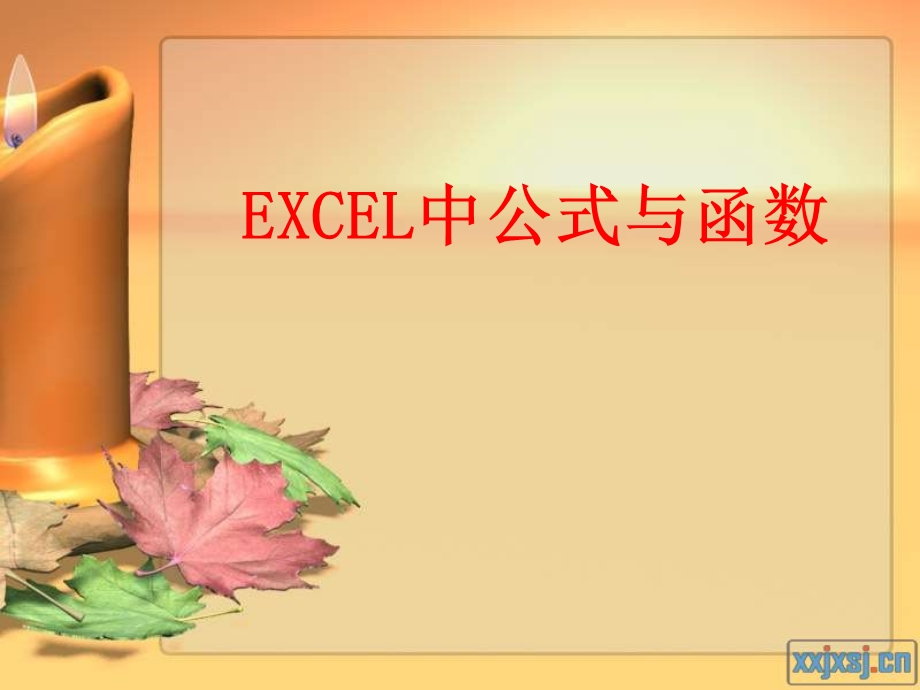 EXCEL中公式与函数.ppt_第1页