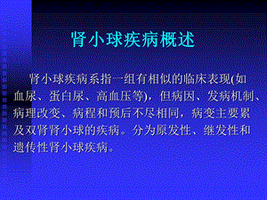 《肾小球疾病概述》PPT课件.ppt