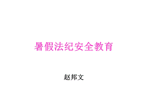 《暑假法纪安全教育》PPT课件.ppt