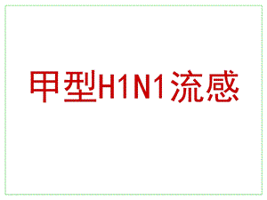 甲型H1N1流感宣传.ppt