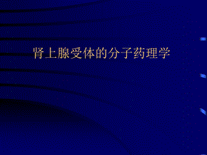 肾上腺受体的分子药理学.ppt