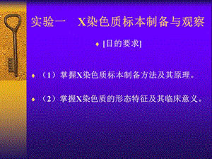 实验一X染色质标本制备与观察.ppt