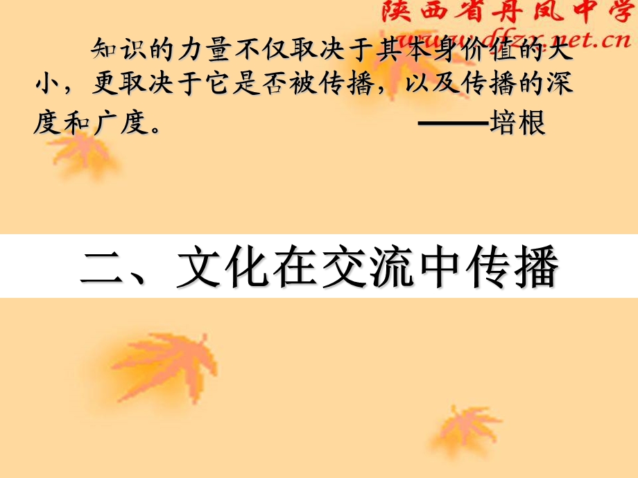 《文化在交流中传播》PPT课件.ppt_第1页