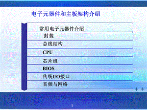 《元件和主板架构》PPT课件.ppt