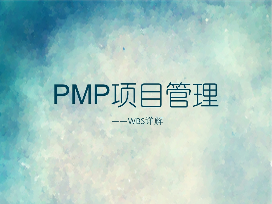 PMP项目管理介绍-WBS详解.ppt_第1页