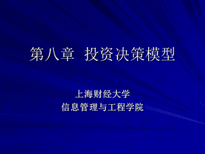 《投资评价模型》PPT课件.ppt