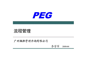 xxx管理咨询公司-流程管理-ppt92页.ppt