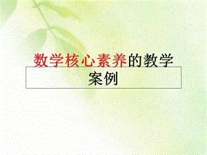 《数学核心素养》PPT课件.ppt