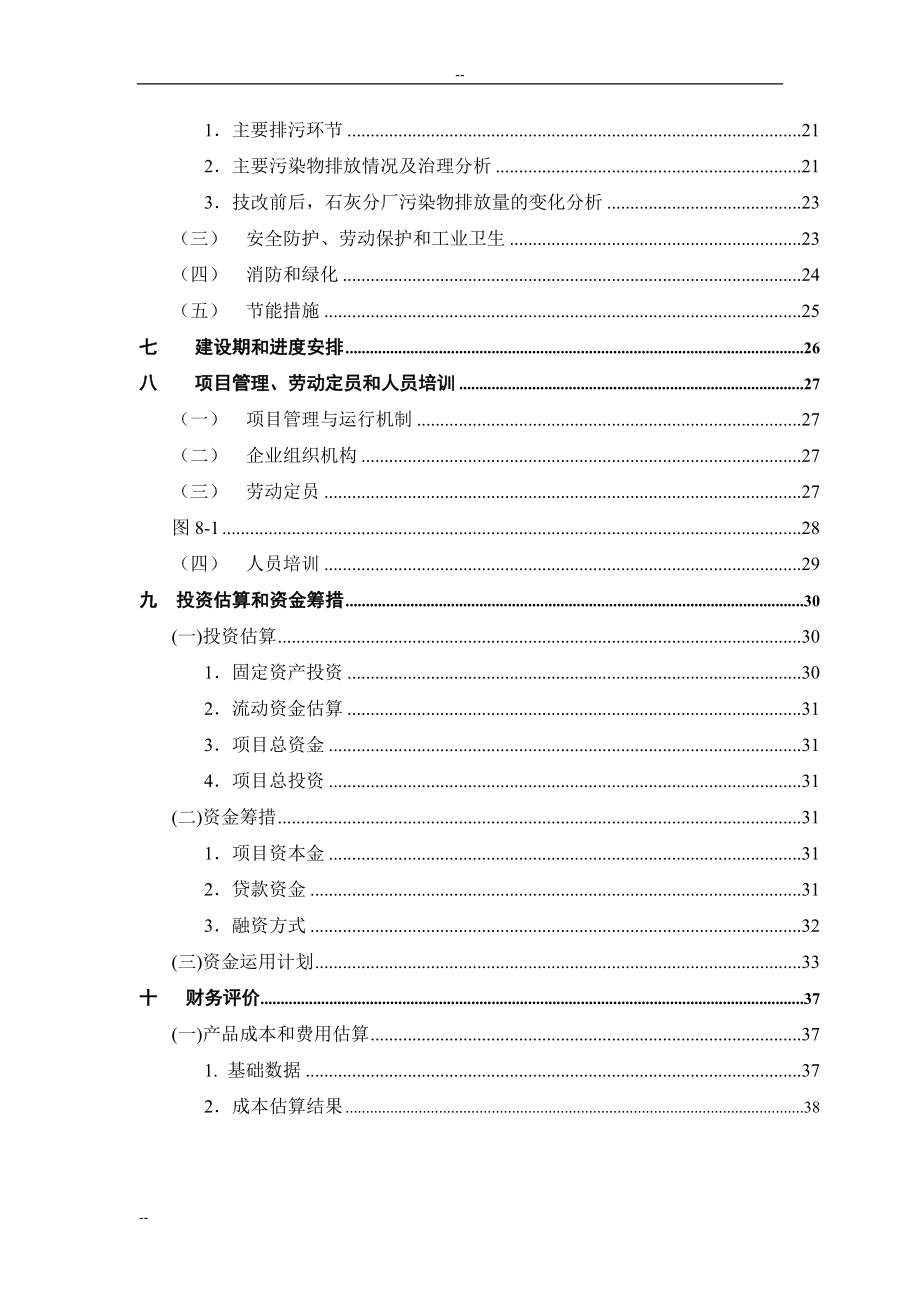 年产40万吨全自动高品位活性石灰窑技术改造项目可行性研究报告.doc_第2页