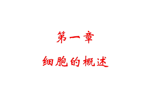 《细胞的概述》PPT课件.ppt