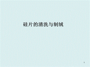 《硅片的清洗与制绒》PPT课件.ppt