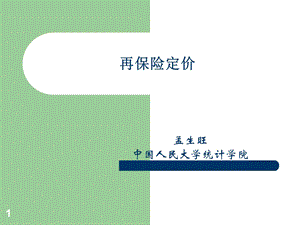 《再保险定价》PPT课件.ppt