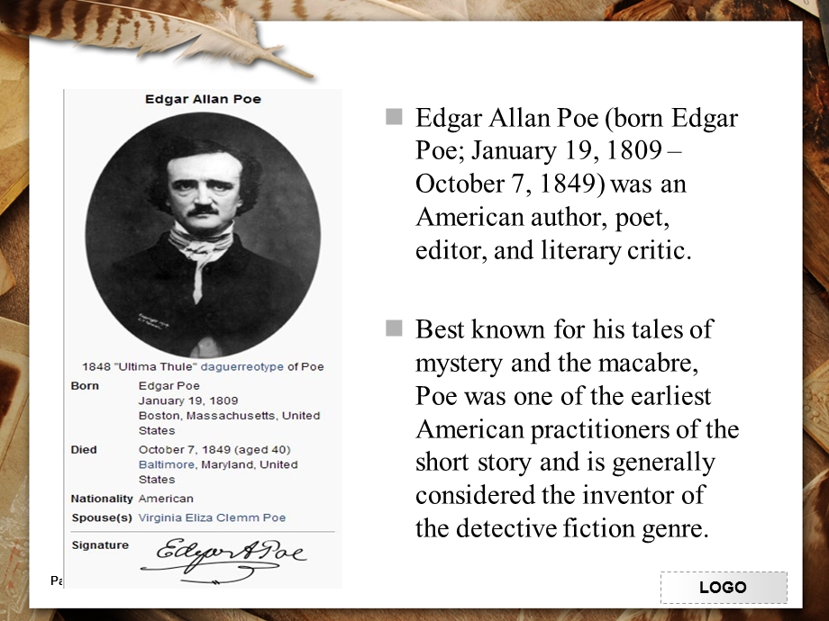 EdgarAllanPoe埃德加爱伦坡.ppt_第2页