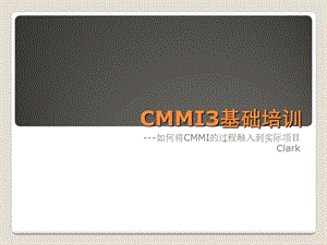 《CMMI基本流程》PPT课件.ppt