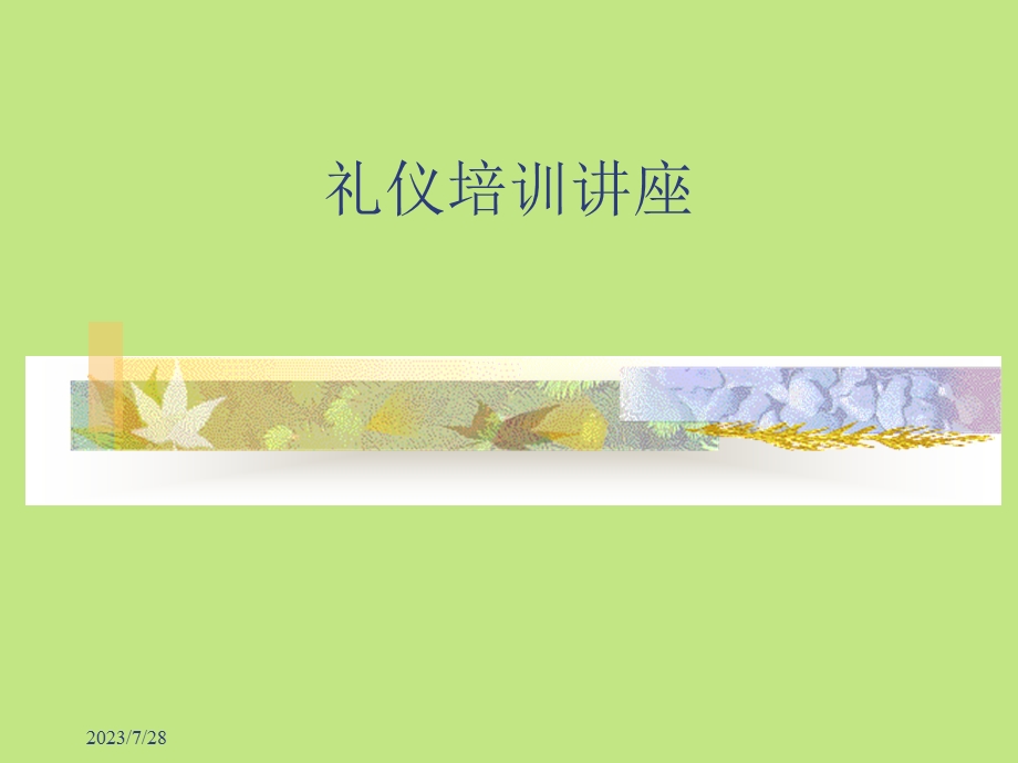 《礼仪培训讲座》PPT课件.ppt_第1页