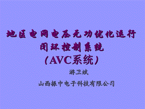 无功优化AVC.ppt