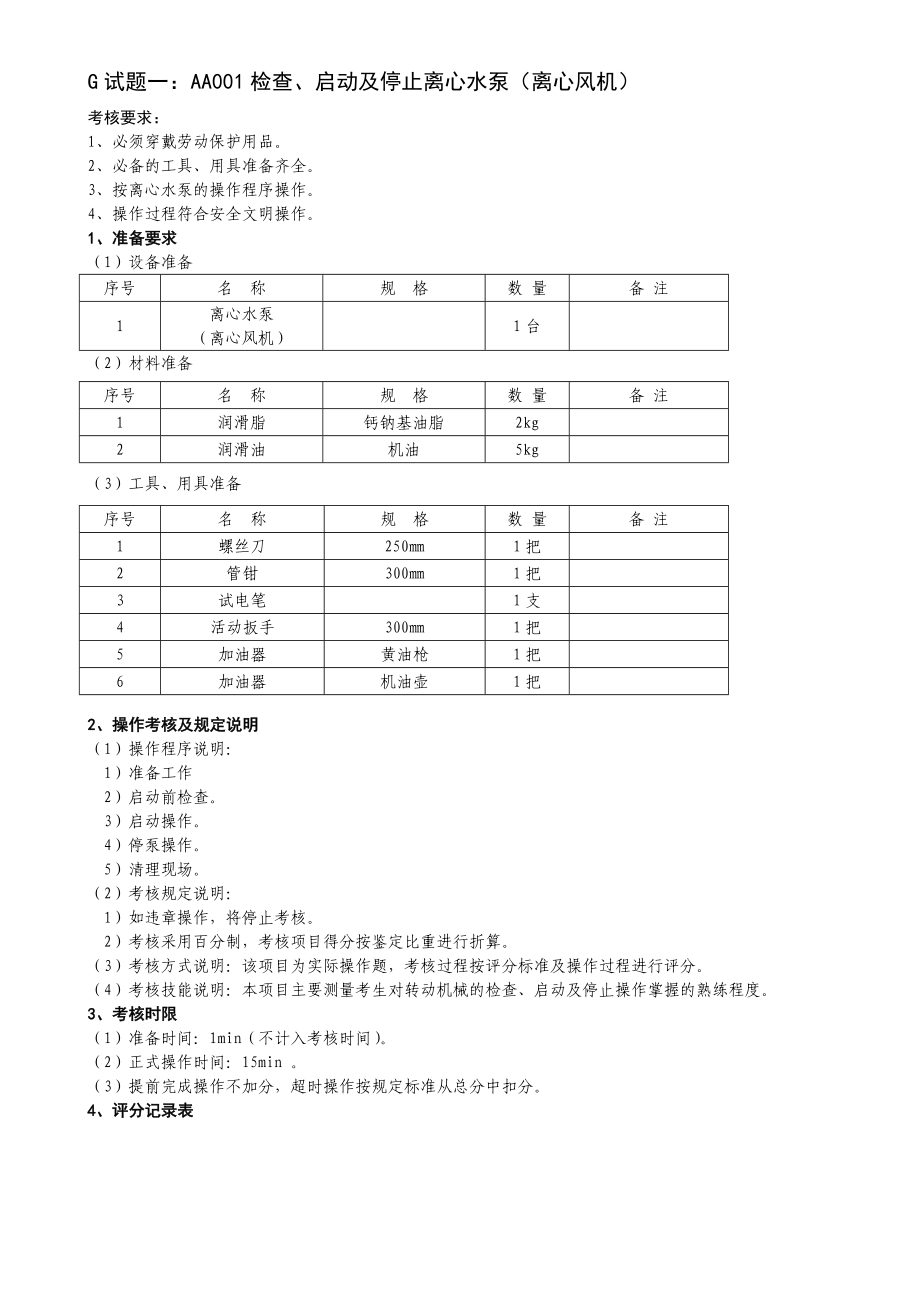 职业技能鉴定操作技能考核项目热力司炉工技能初级 .doc_第3页