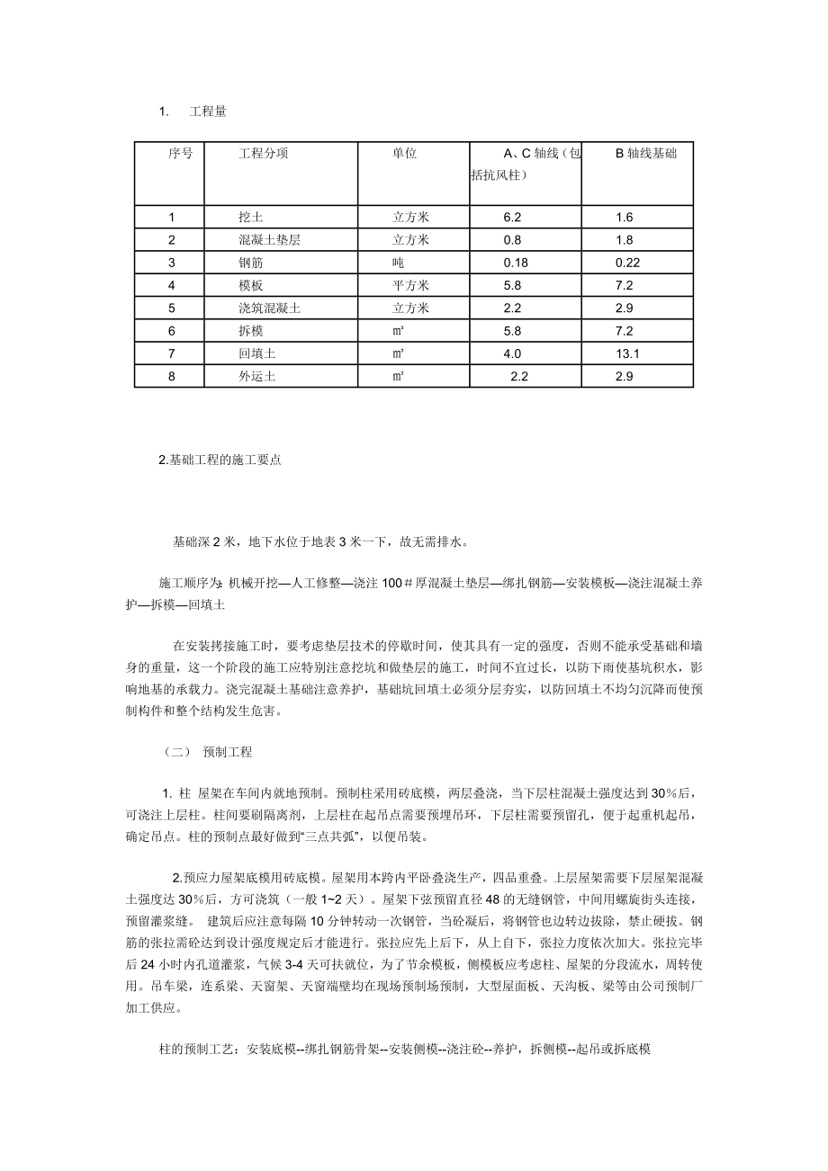 单层工业厂房施工组织的设计案例(钢筋混凝土结构).doc_第2页