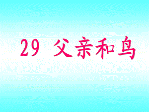 29父亲和鸟徐勤[精选文档].ppt