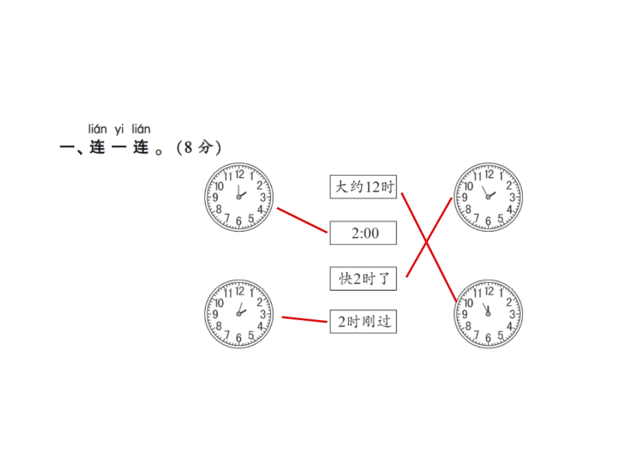 一年级上册数学习题课件－专项五认识钟表与解决问题｜人教新课标 (共15张PPT)教学文档.ppt_第2页