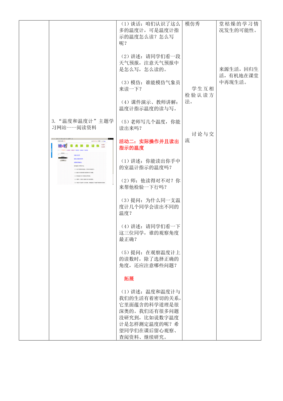 温度和温度计教学设计方案[精选文档].doc_第3页