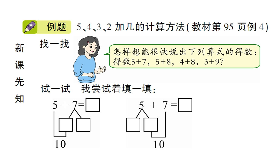 一年级上册数学课件－第8单元第3课时 5、4、3、2加几｜人教新课标 (共17张PPT)教学文档.ppt_第2页