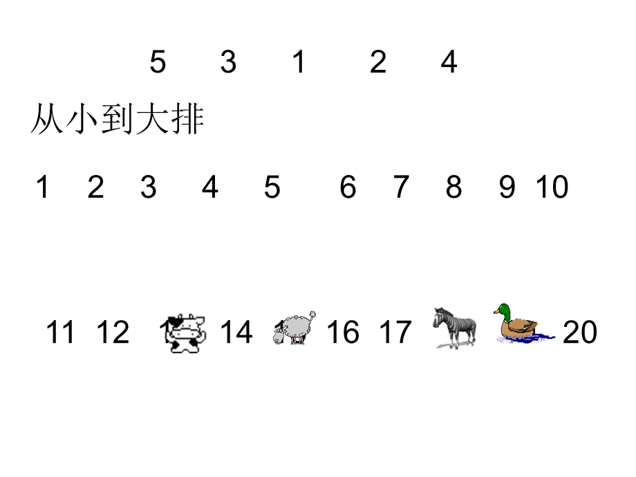 一年级上册数学课件－第三单元20以内数的排列｜沪教版(共10张PPT)教学文档.ppt_第2页