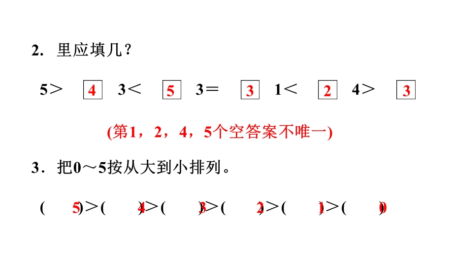 一年级上册数学练习课件第三单元 整理与复习∣人教新课标 (共7张PPT)教学文档.ppt_第3页