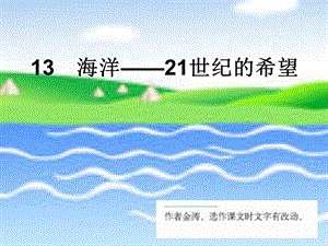 13.海洋21世纪的希望[精选文档].ppt