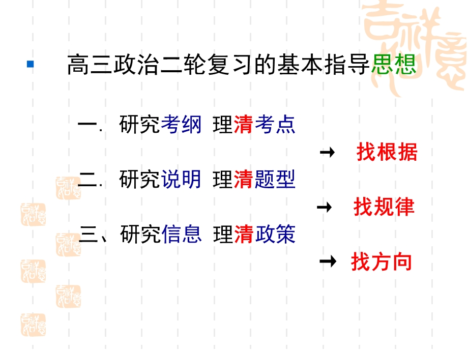 【全国百强校】河北省正定中学2016届高三二轮复习备考策略（共41张PPT）.ppt_第3页