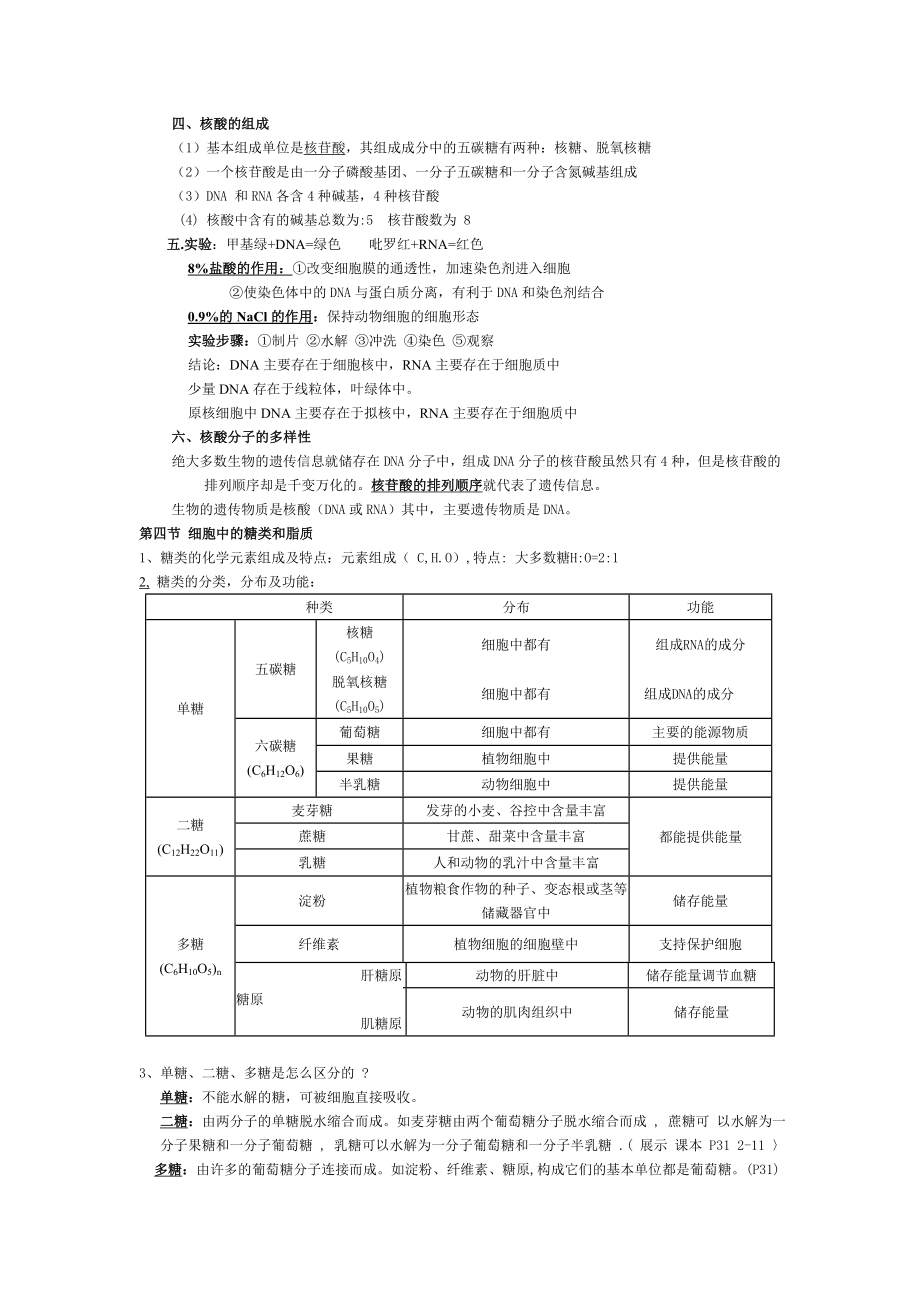 高一生物必修一复习提纲.doc_第3页