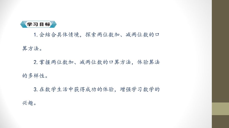 【优选】三年级上册数学课件－第二单元 第一课时 两位数加、减两位数∣人教新课标 (共23张PPT)教学文档.ppt_第3页