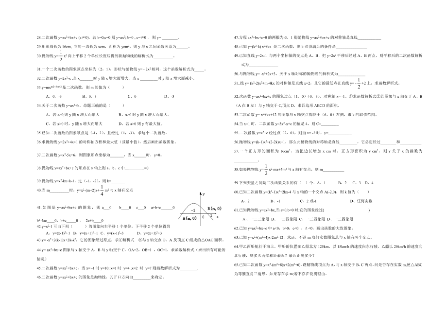 最新二次函数练习题汇编.doc_第2页