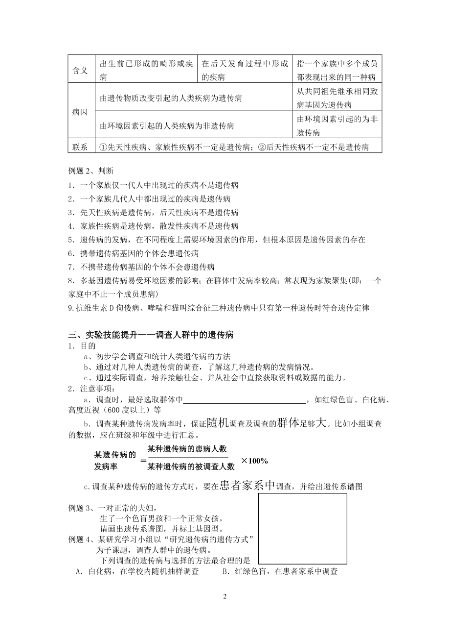 5.3人类遗传病与优生陈赛[精选文档].doc_第2页