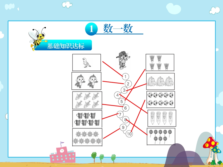 一年级上册数学习题课件1.1数一数∣人教新课标 (共7张PPT)教学文档.ppt_第1页