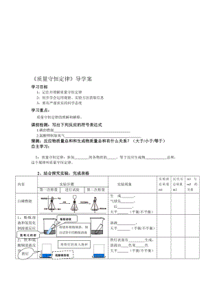 质量守恒定律导学案[精选文档].doc