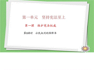 最新部编人教版八年级道德与法治下册第一课 维护宪法权..ppt