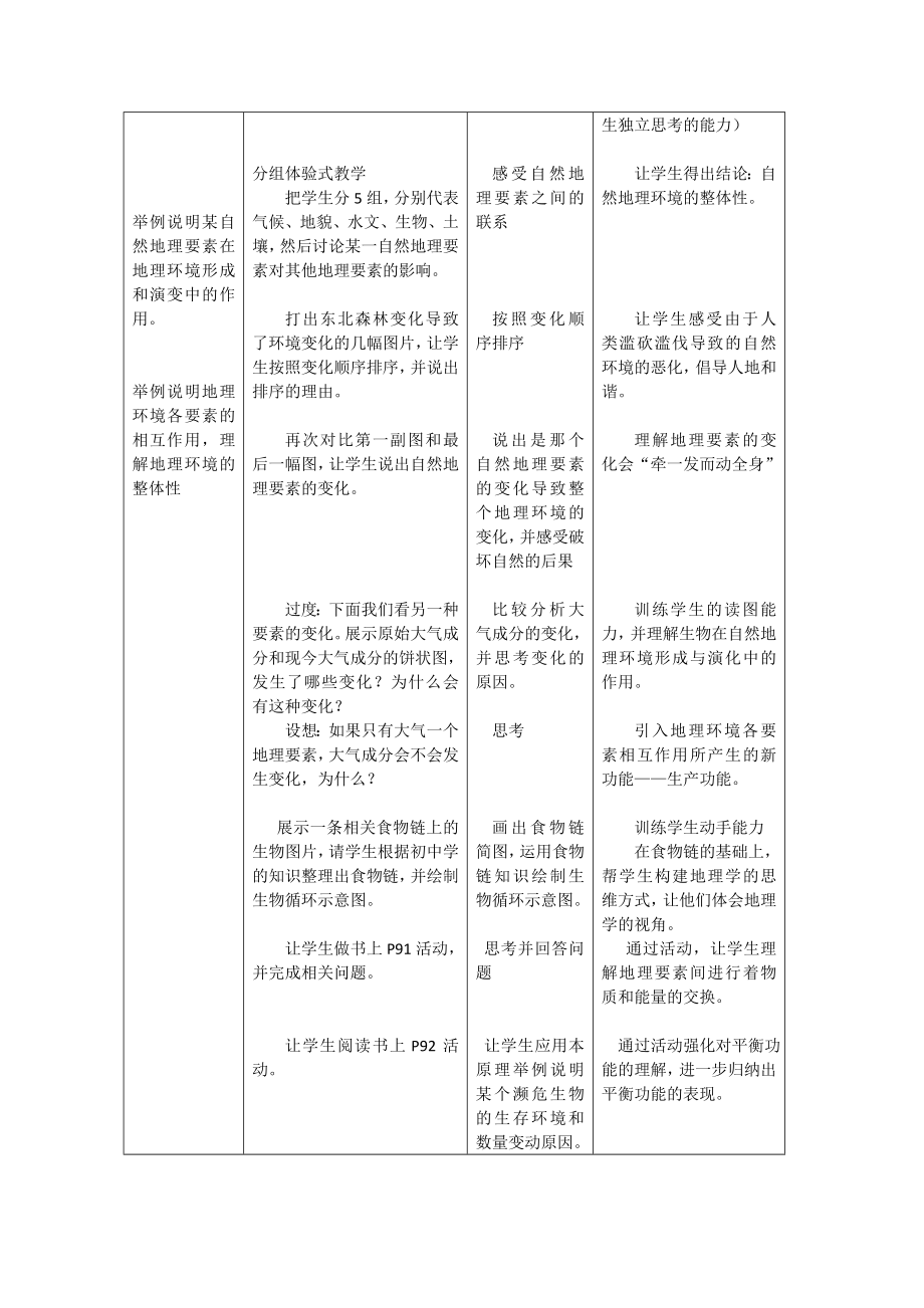 最新自然地理环境的整体性教学设计汇编.doc_第2页