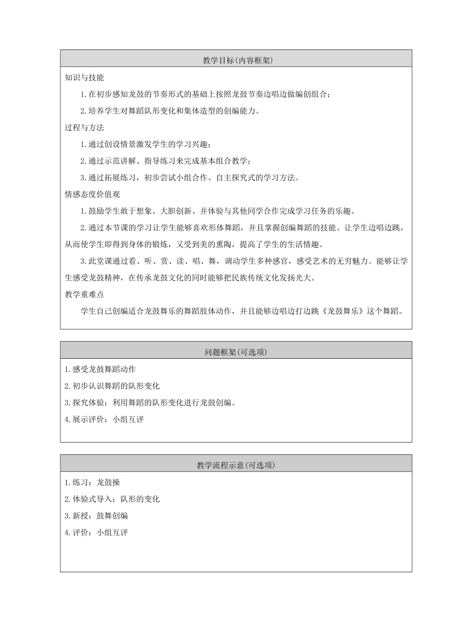 最新龙鼓舞乐教学设计汇编.doc_第3页