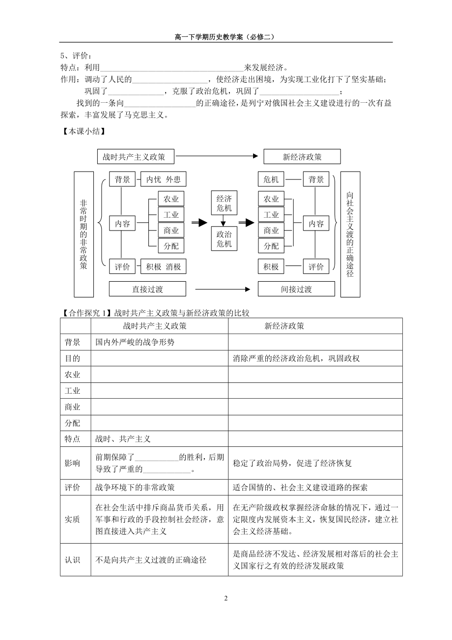 人民版必修二专题七学案.doc_第2页