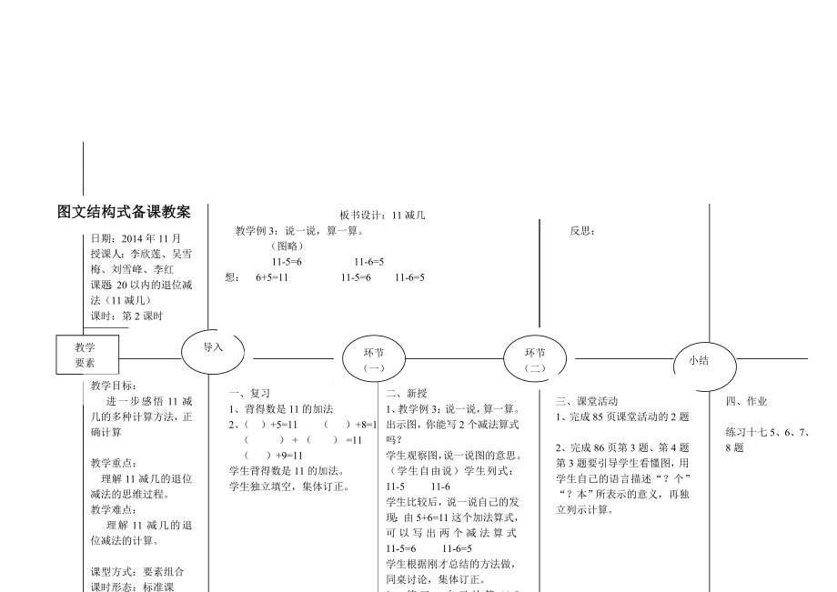 一年级数学上册6单元教案[精选文档].doc_第2页