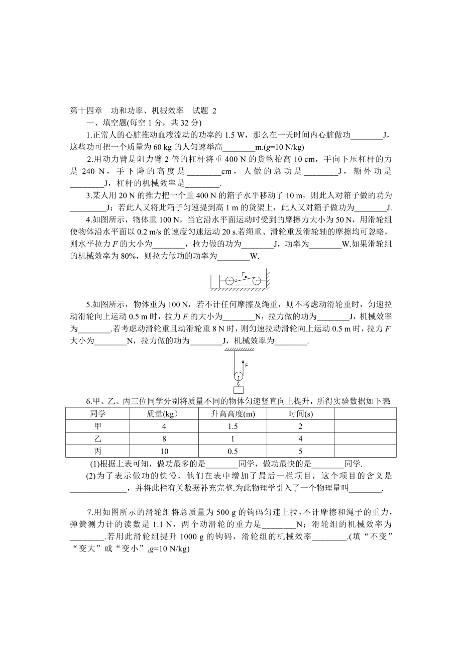 功和功率练习题[精选文档].doc_第1页