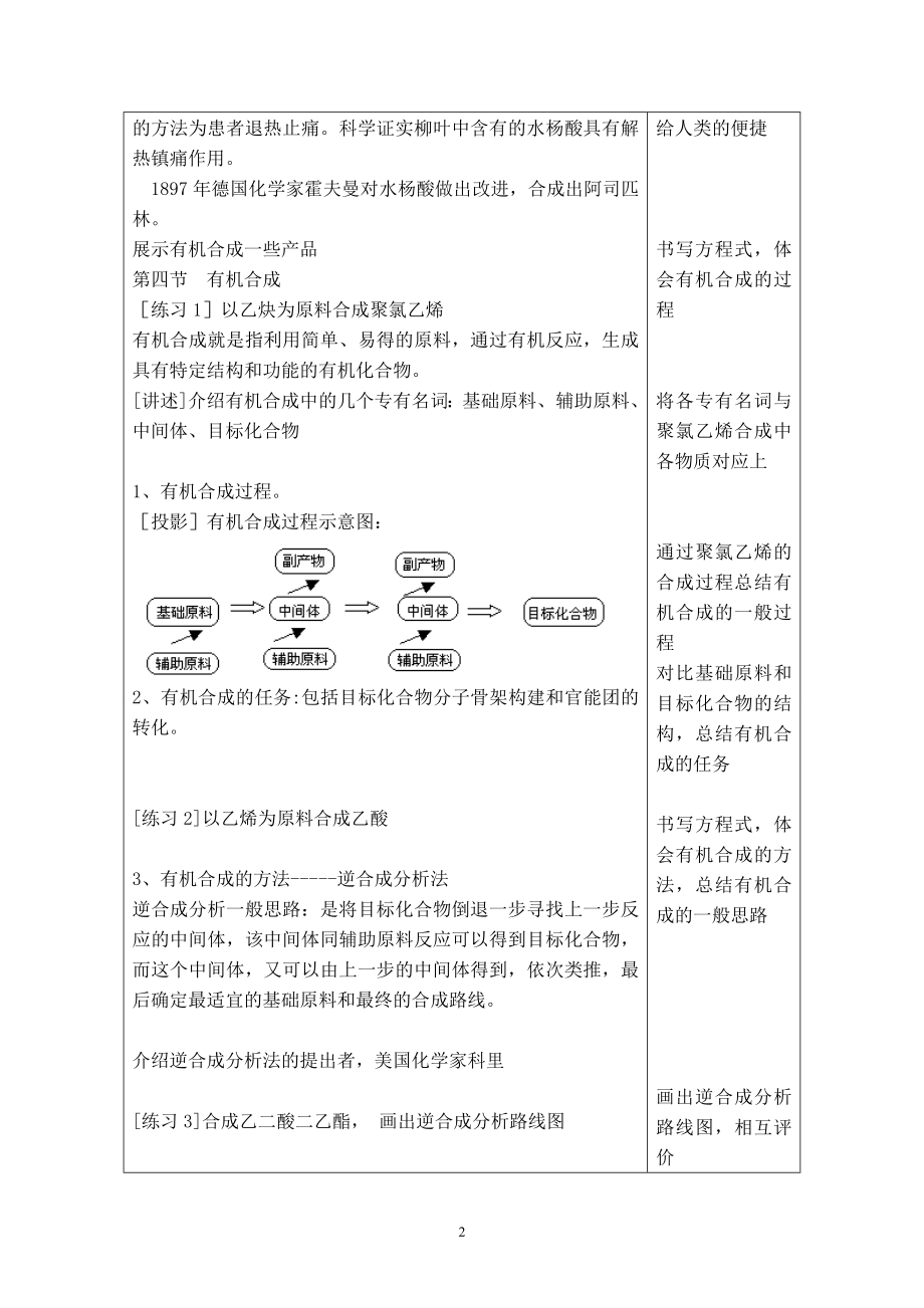 有机合成教学设计1[精选文档].doc_第2页