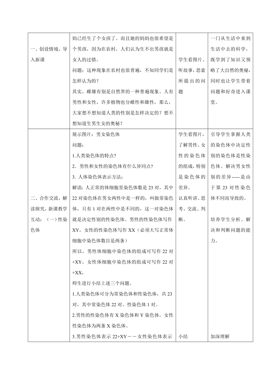 最新20.4性别和性别决定 教案 名师精心制作资料.doc_第3页