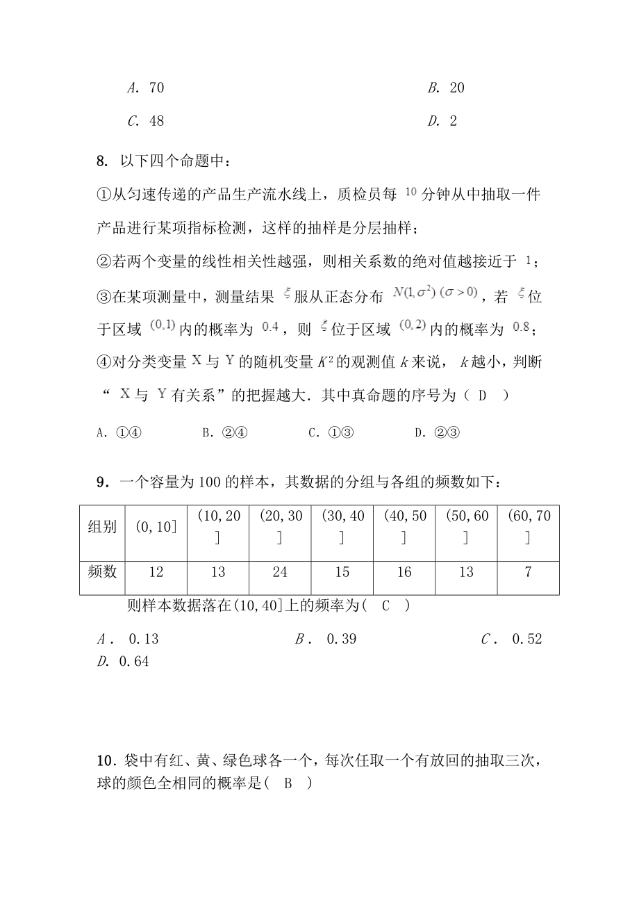 最新高二数学上学期期中测试题文汇编.docx_第3页