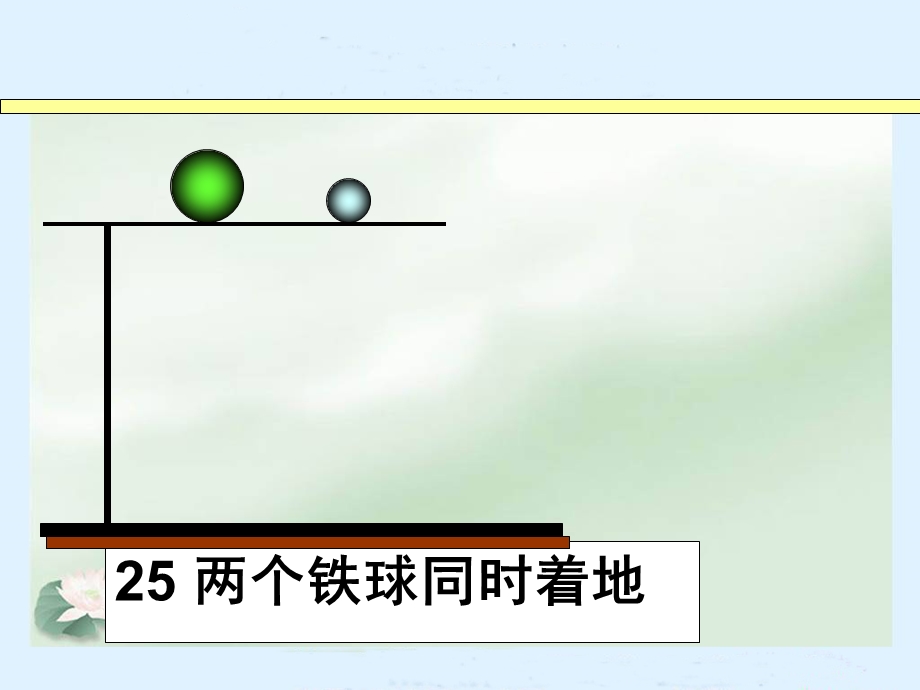 25两个铁球同时着地(课件)[精选文档].ppt_第1页